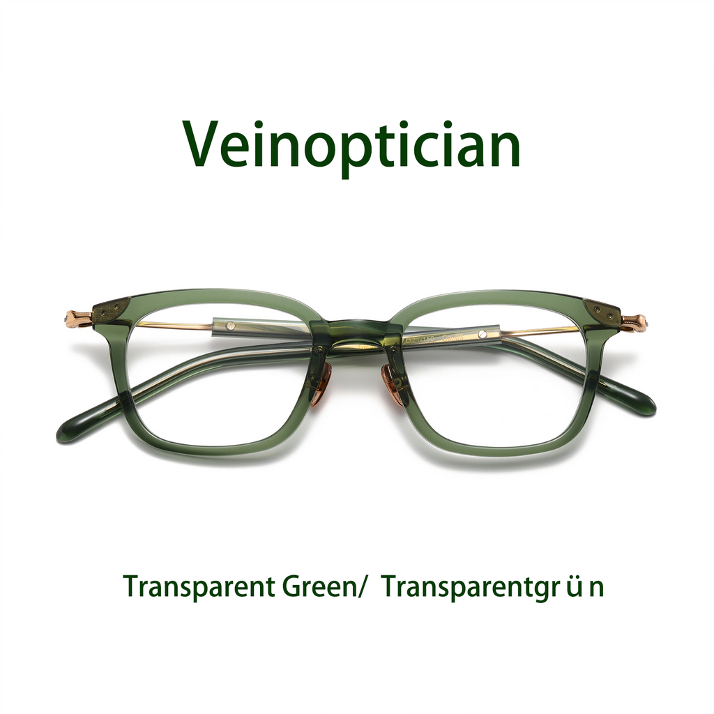 Vintage Handmade Glasses with Pure Titanium Metal Frames