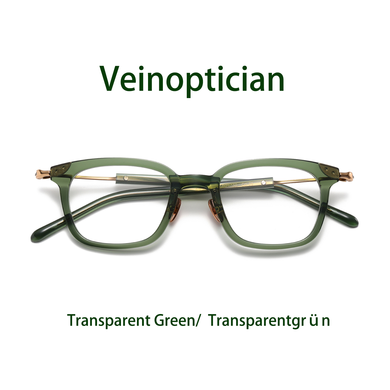 Vintage Handmade Glasses with Pure Titanium Metal Frames