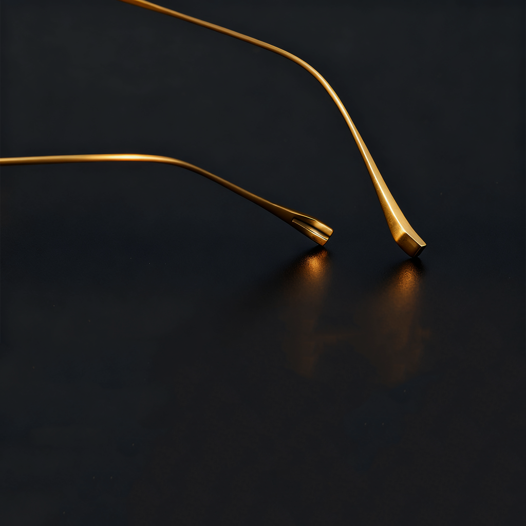 Business-Chic Retro Full-Titanium Ultra-Clear Metal Eyeglass Frames Unisex Available in Three Colors