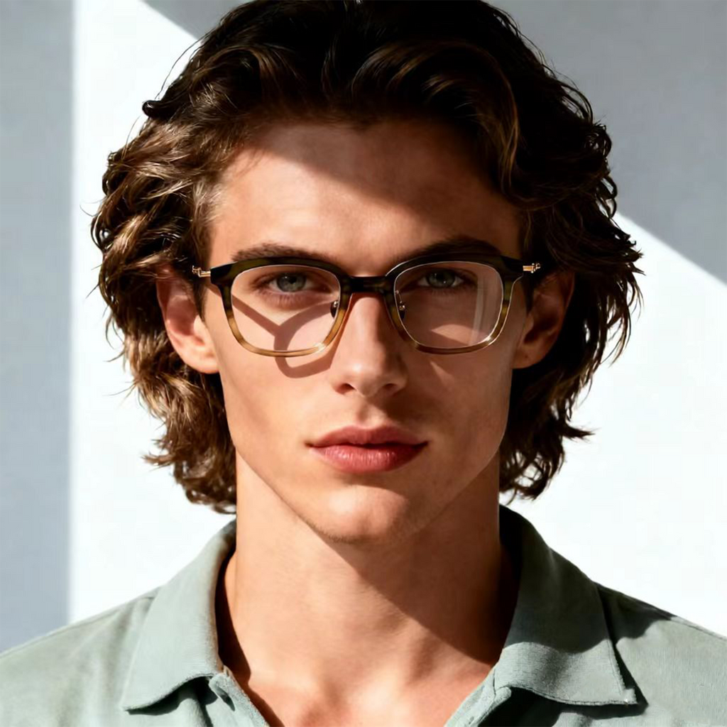 Vintage Handmade Glasses with Pure Titanium Metal Frames