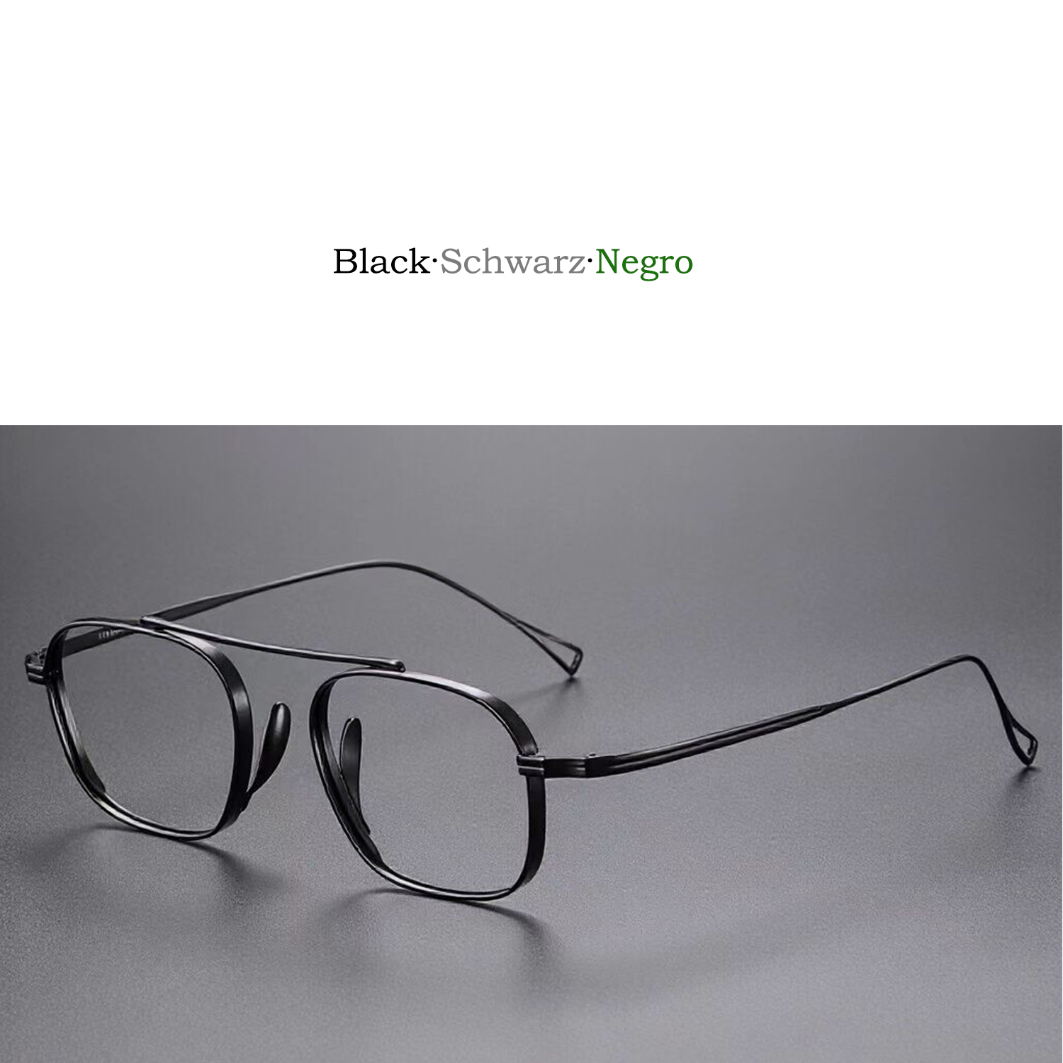 Hypoallergenic, non-discoloring pure titanium fashion glasses