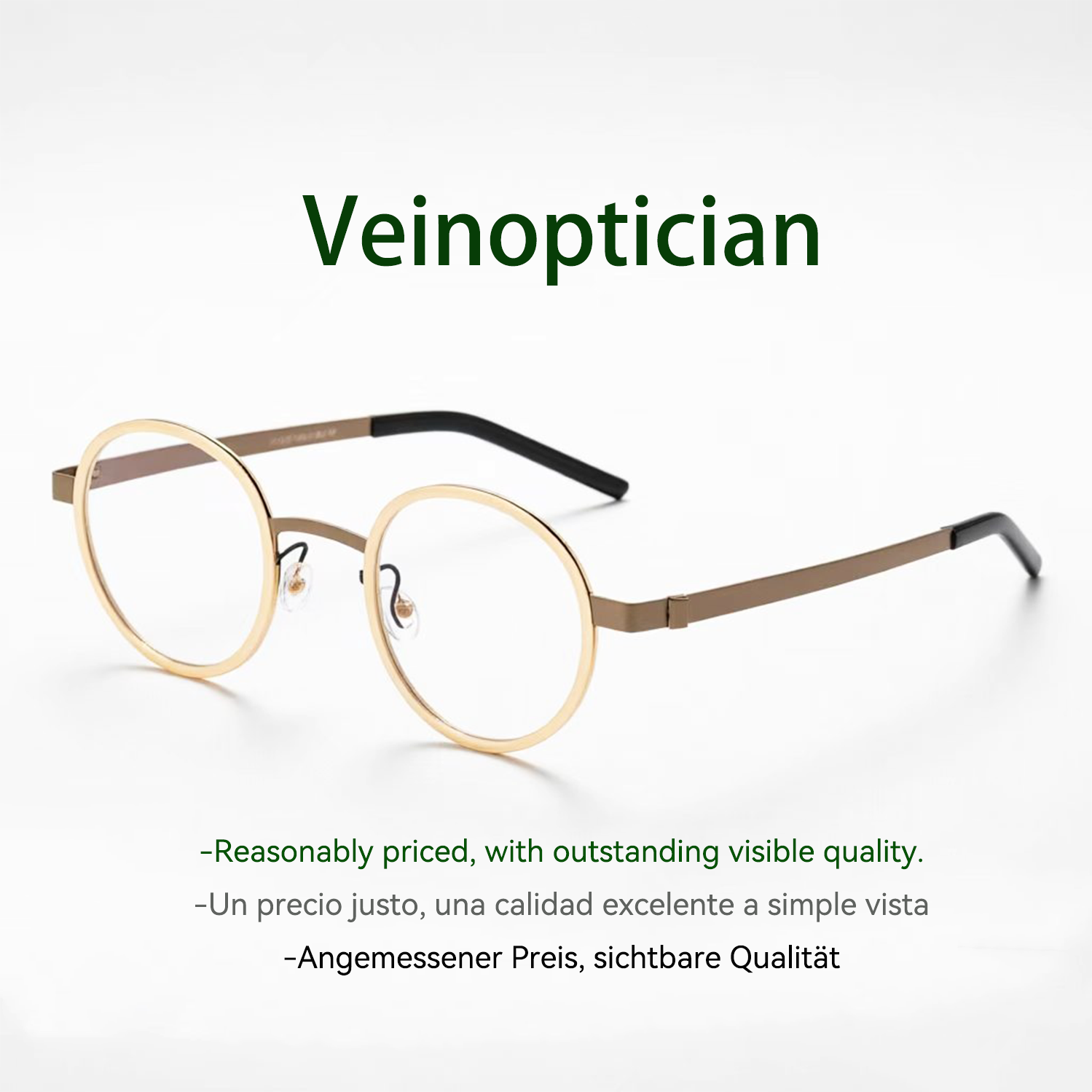 vintage titanio puro eye glasses