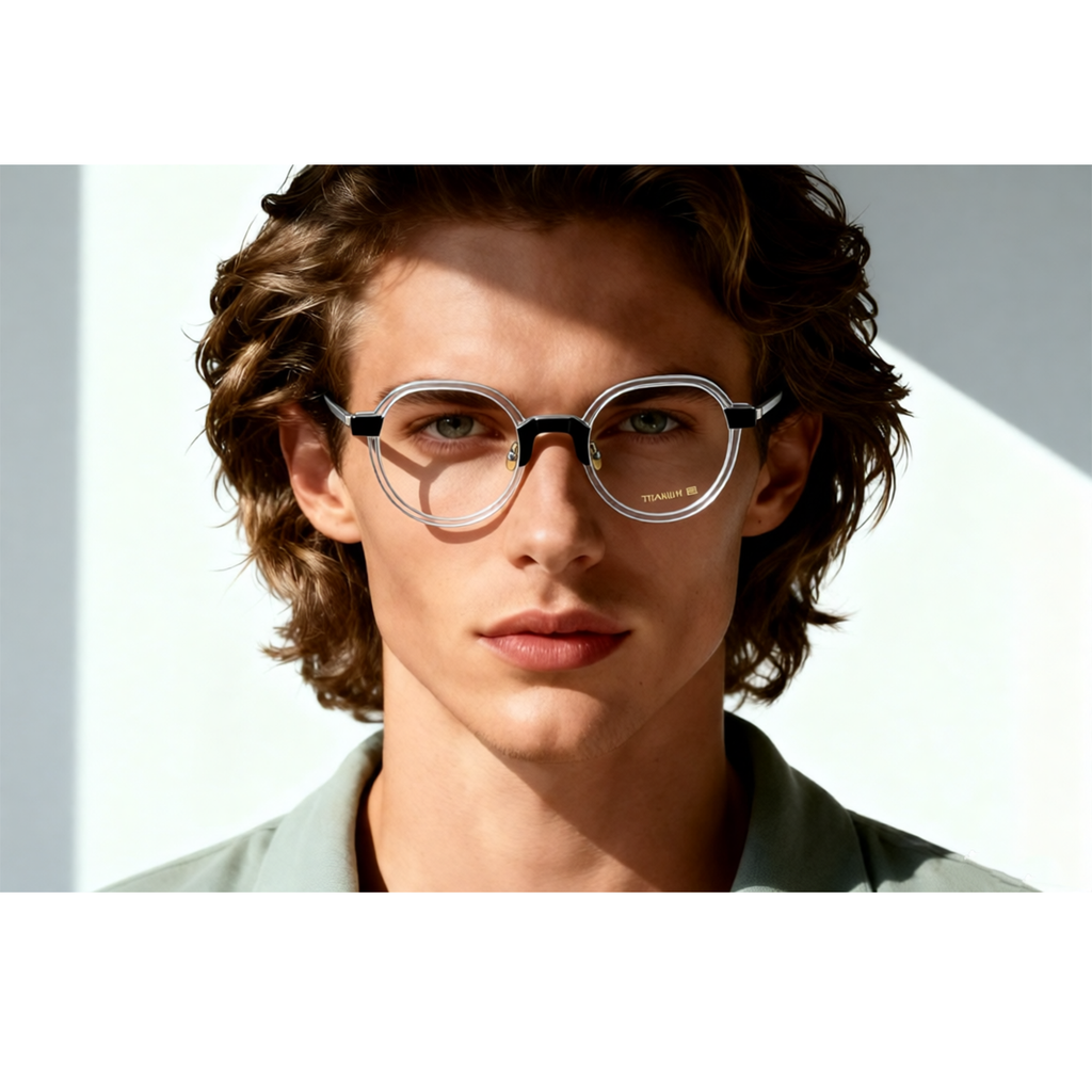 Pure titanium metal sheet glasses