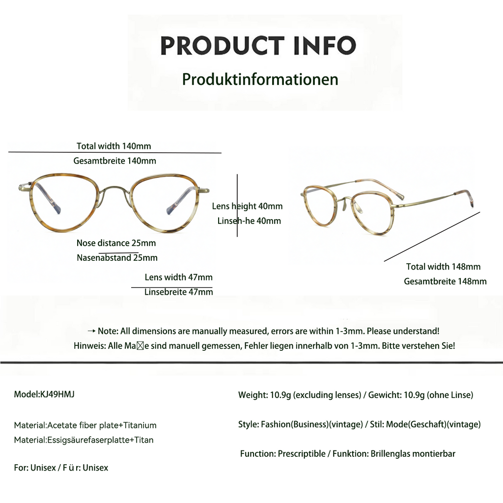 Titanium Stylish Pattern Glasses