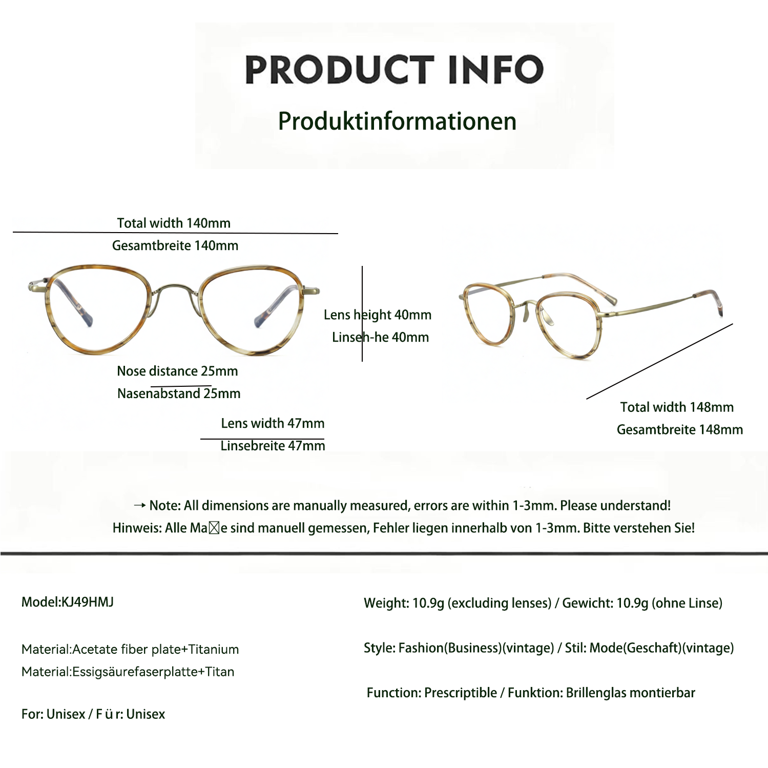 Titanium Stylish Pattern Glasses