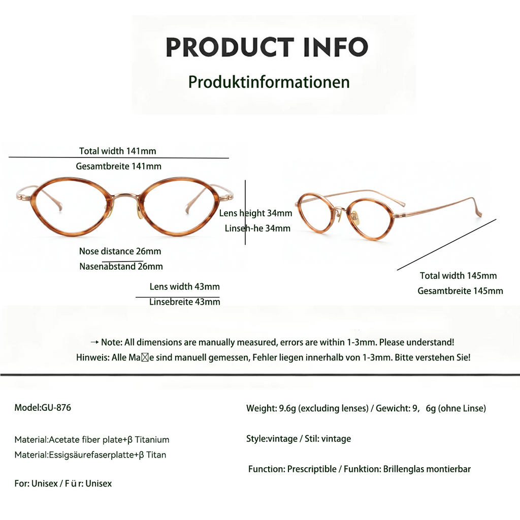β-Titanium Vintage Glasses