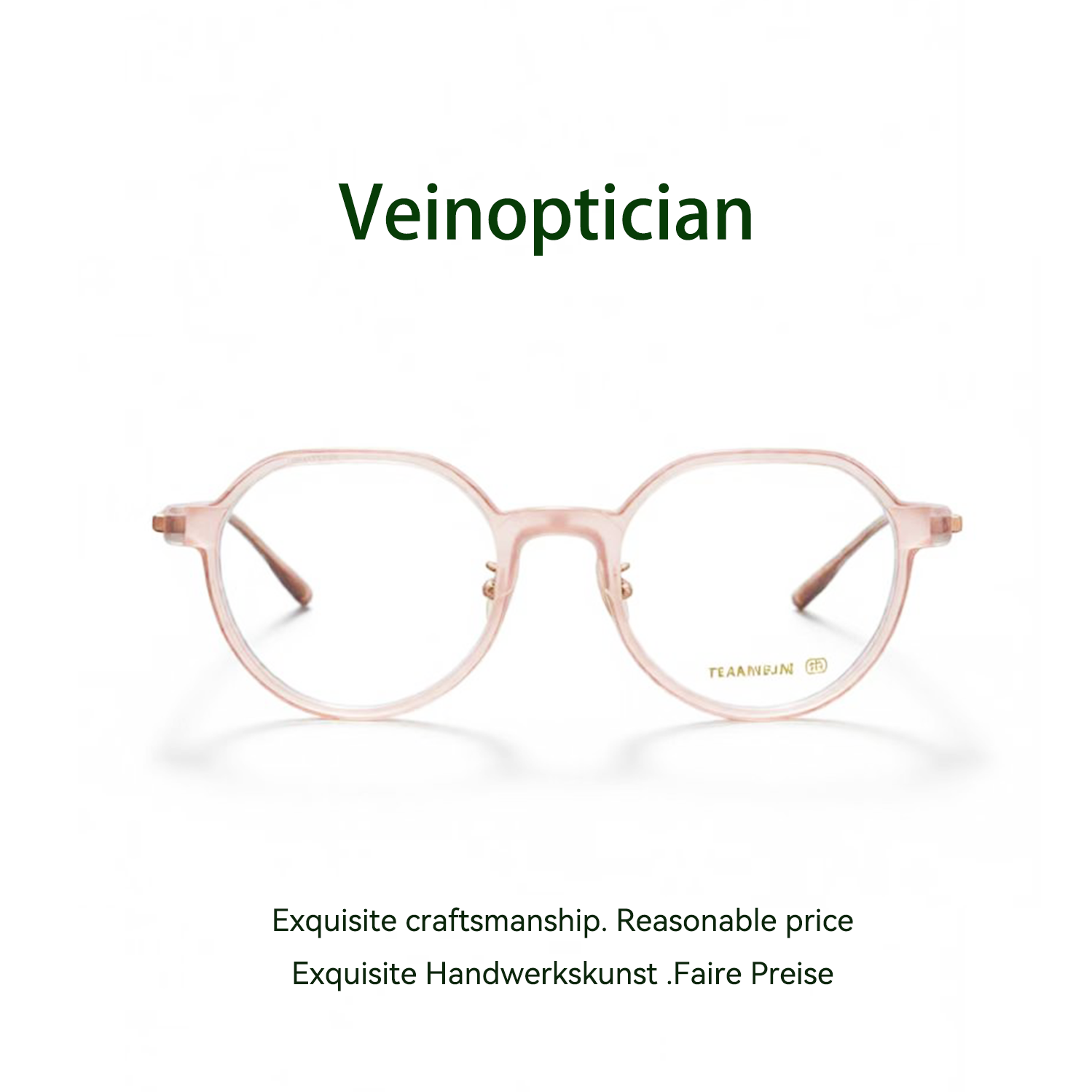 Pure titanium metal sheet glasses