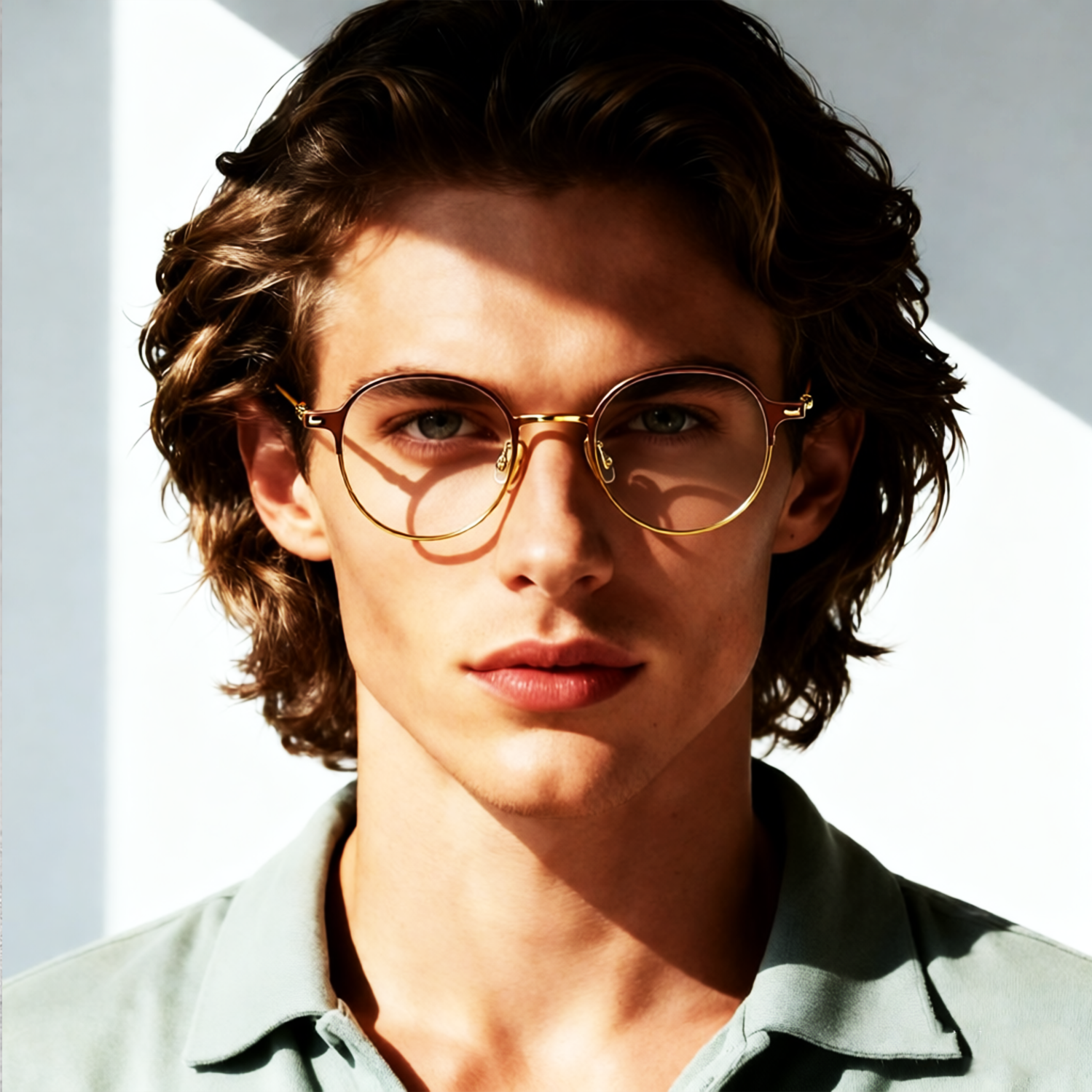 Ultra-light Pure Titanium Retro Glasses