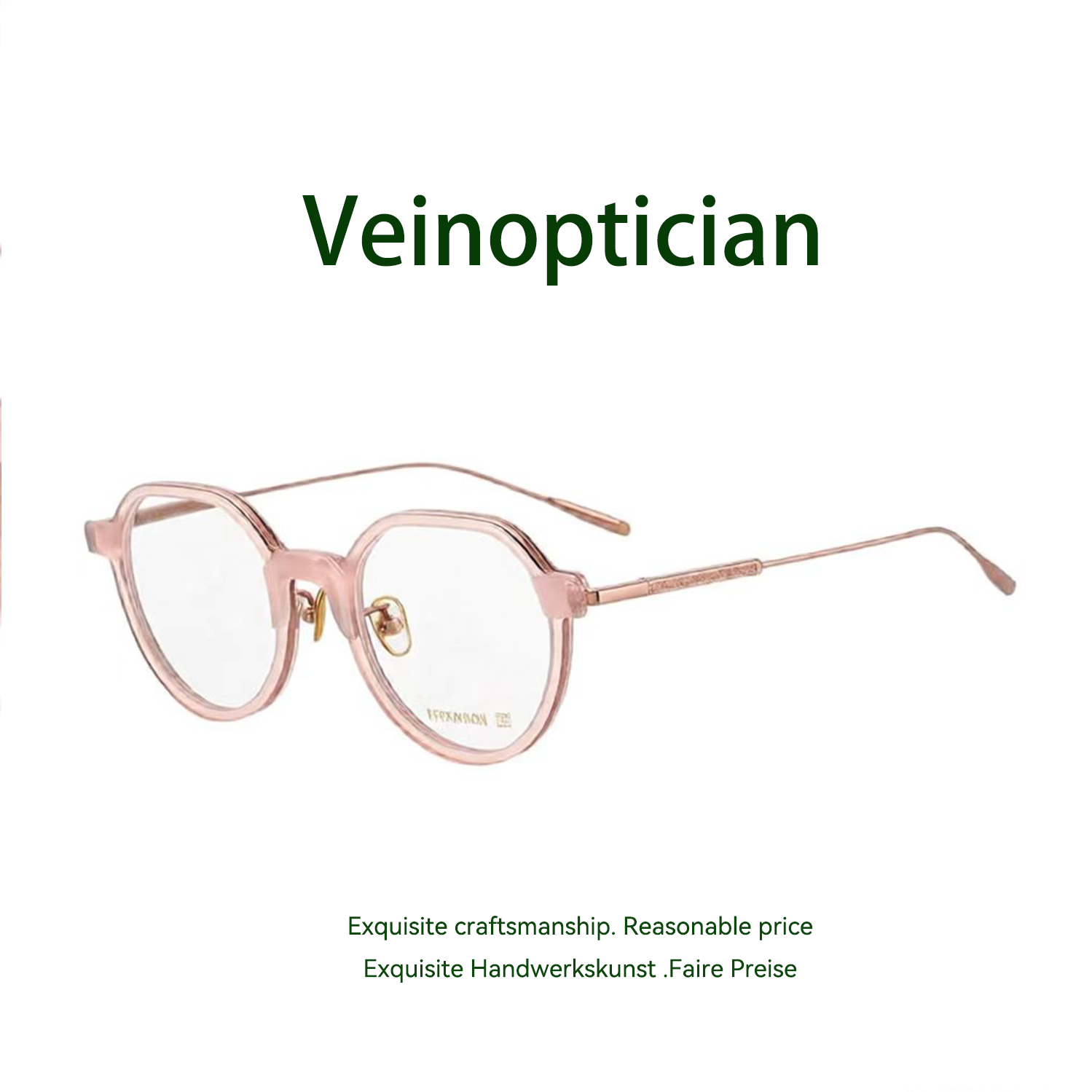 Pure titanium metal sheet glasses