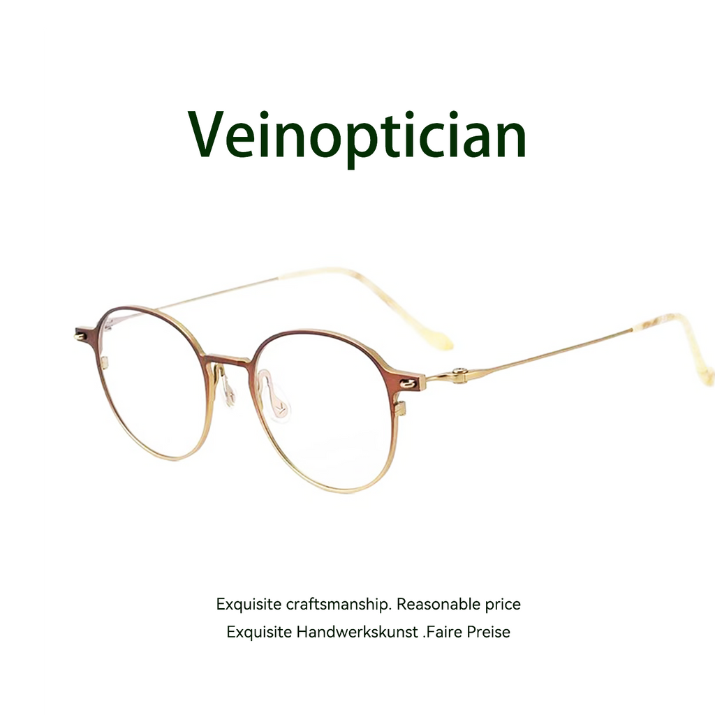 Ultra-light Pure Titanium Retro Glasses