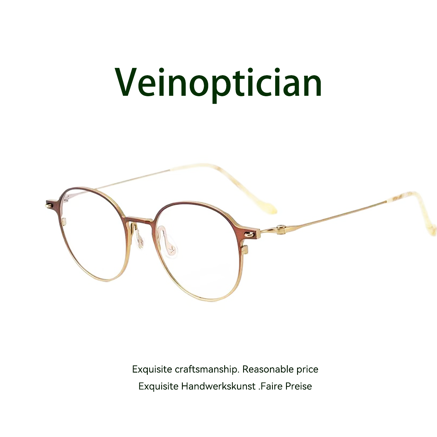 Ultra-light Pure Titanium Retro Glasses