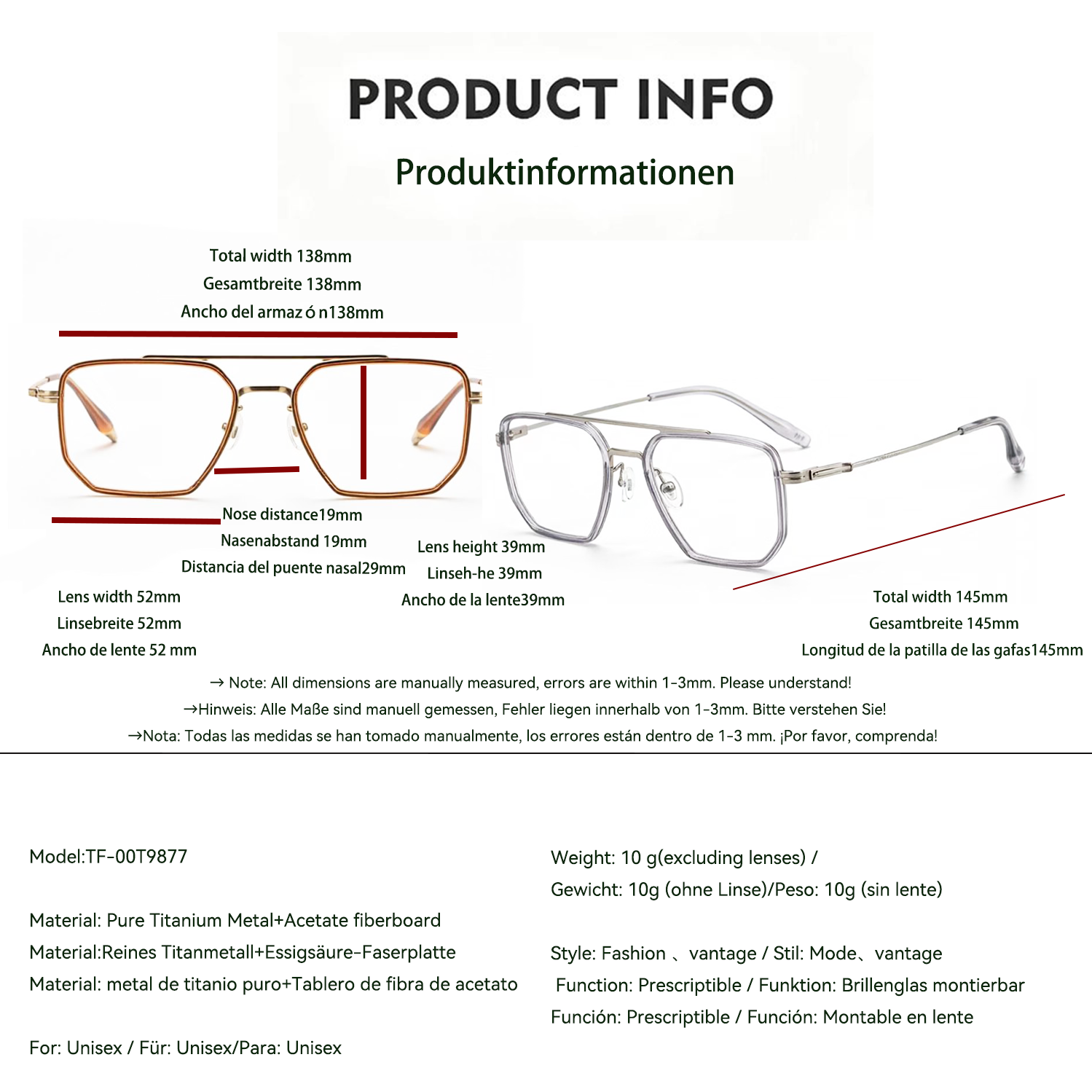 Teenager Square Fashion Glasses