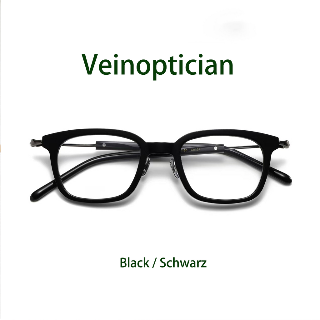 Vintage Handmade Glasses with Pure Titanium Metal Frames