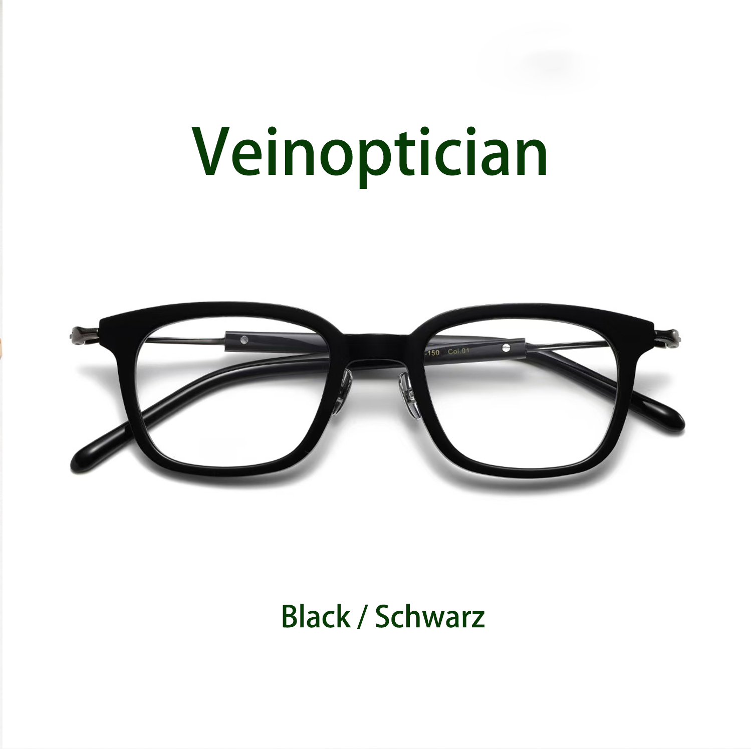 Vintage Handmade Glasses with Pure Titanium Metal Frames