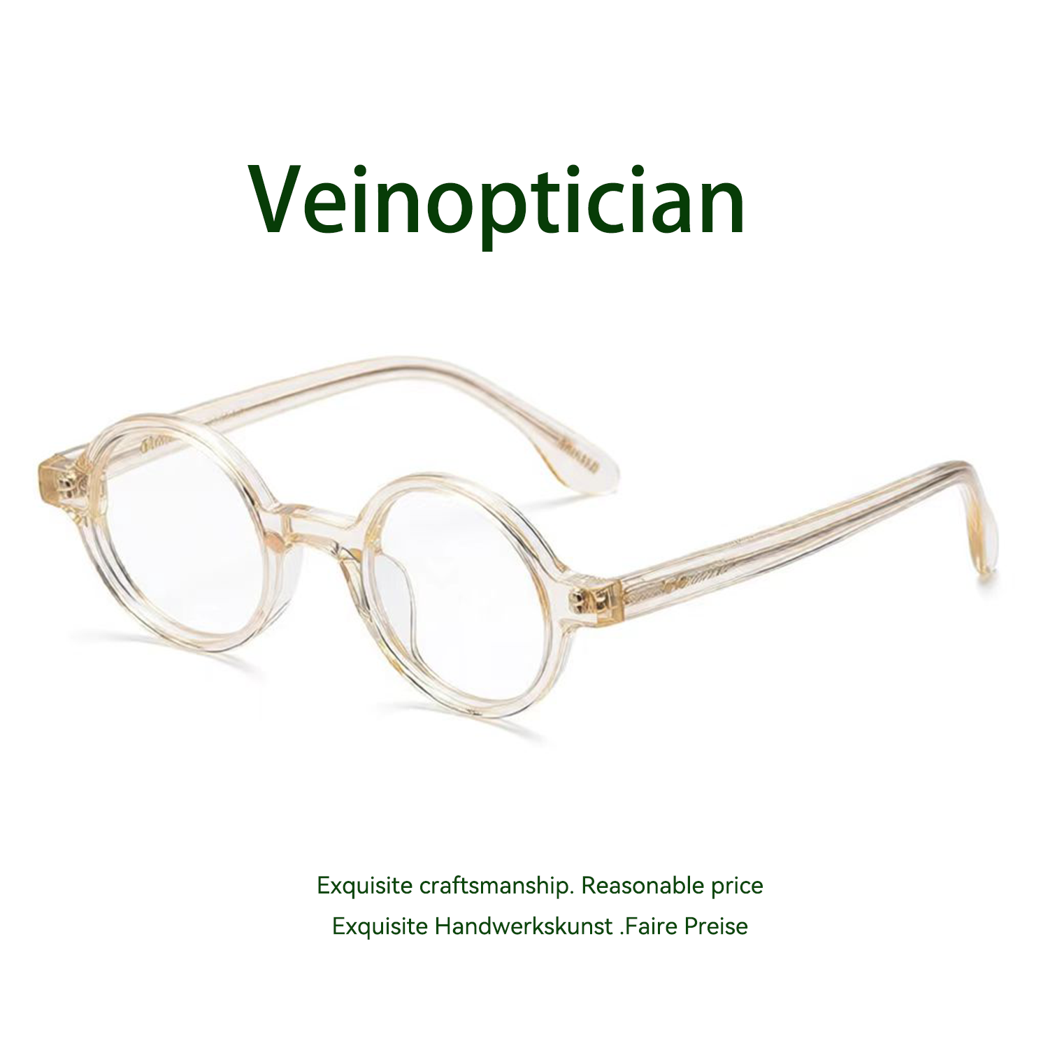 Acetate fiber plate vintage fashion glasses