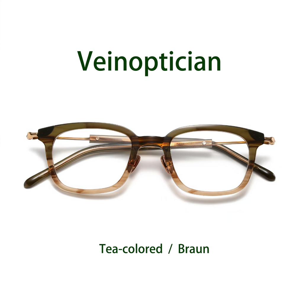 Vintage Handmade Glasses with Pure Titanium Metal Frames