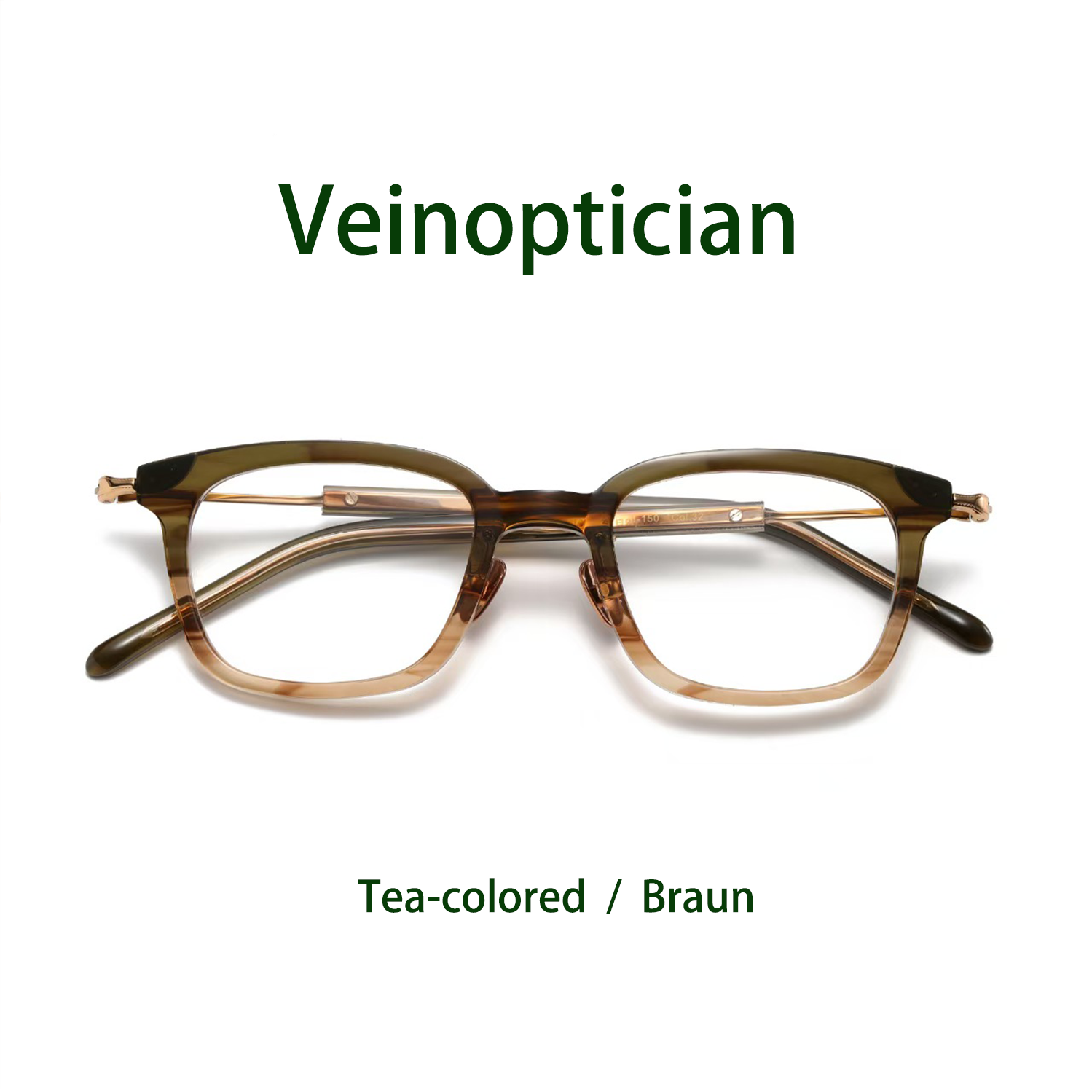 Vintage Handmade Glasses with Pure Titanium Metal Frames