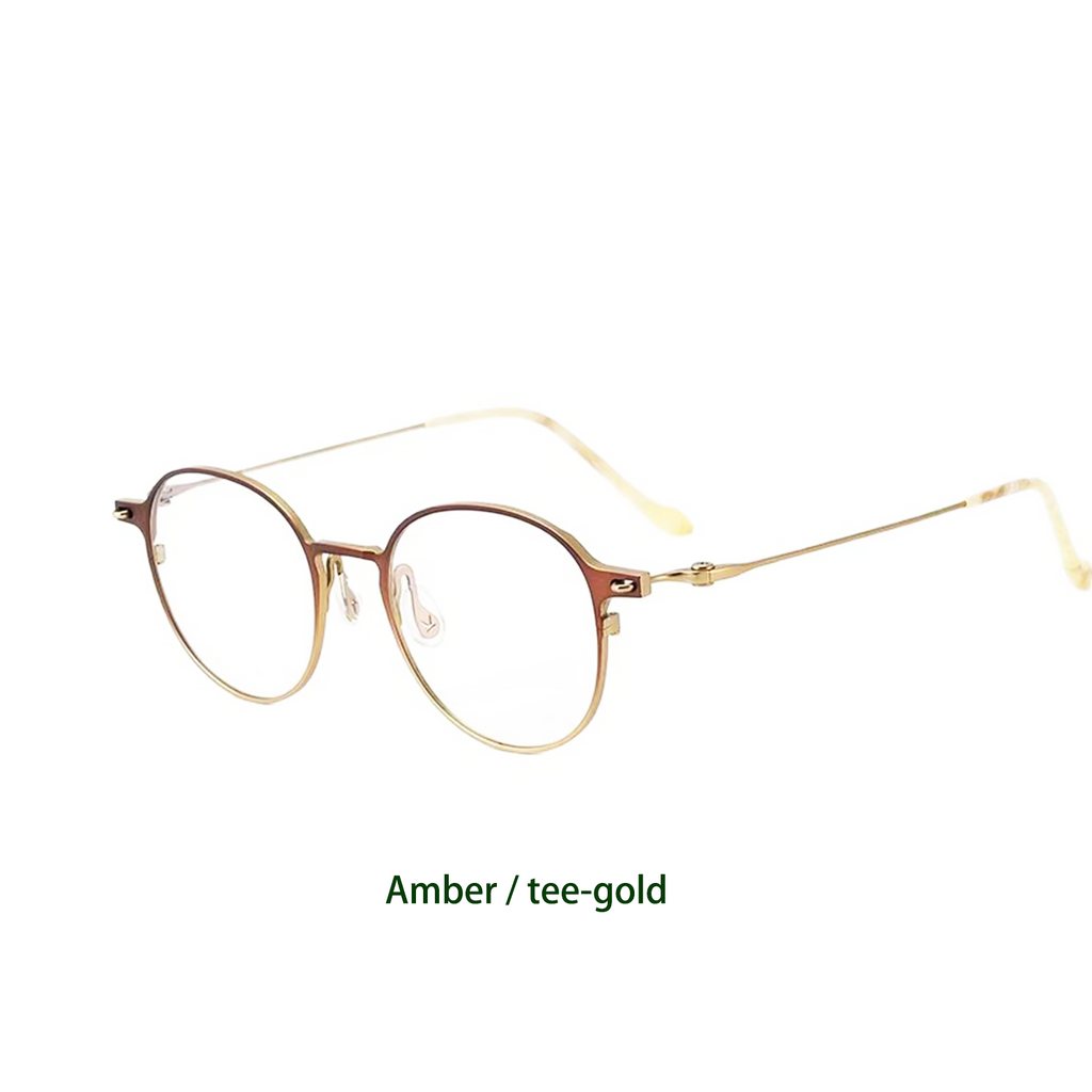 Ultra-light Pure Titanium Retro Glasses