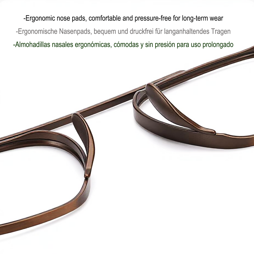 Hypoallergenic, non-discoloring pure titanium fashion glasses