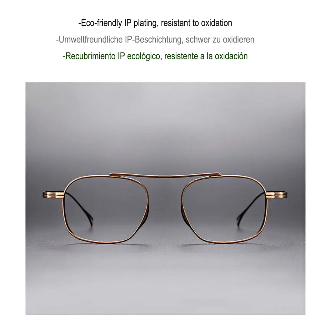 Hypoallergenic, non-discoloring pure titanium fashion glasses