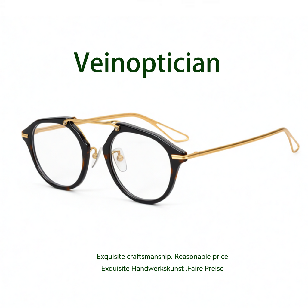 Titanium Fashion Acetate Fiber Frame Glasses