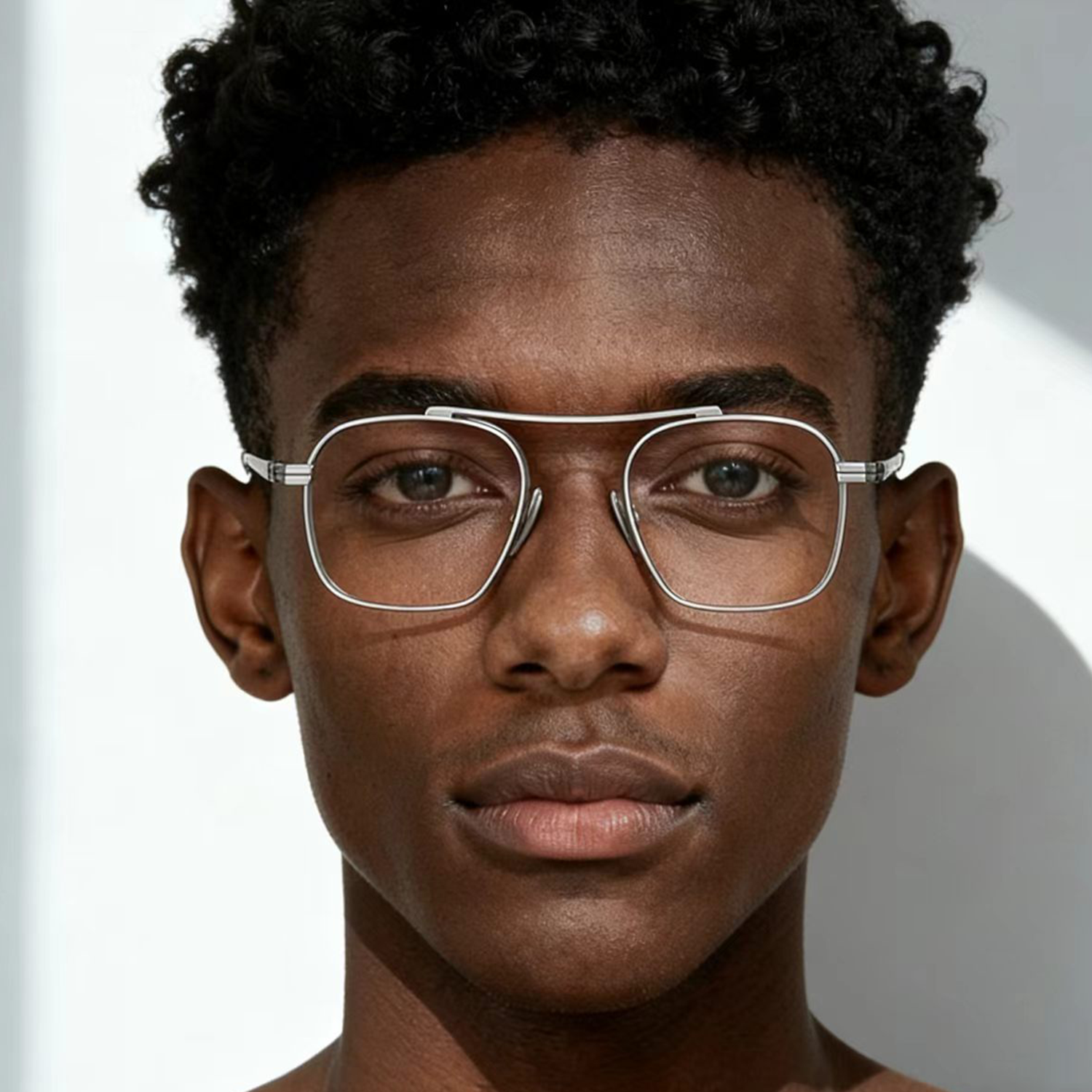 Hypoallergenic, non-discoloring pure titanium fashion glasses