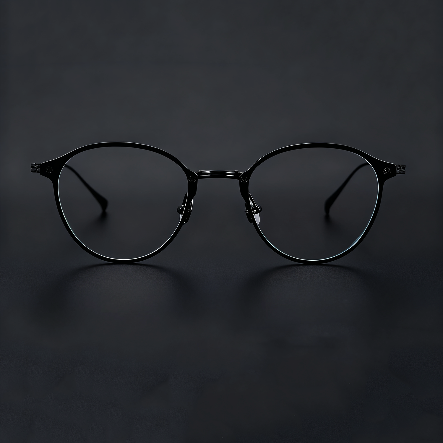 Business-Chic Retro Full-Titanium Ultra-Clear Metal Eyeglass Frames Unisex Available in Three Colors