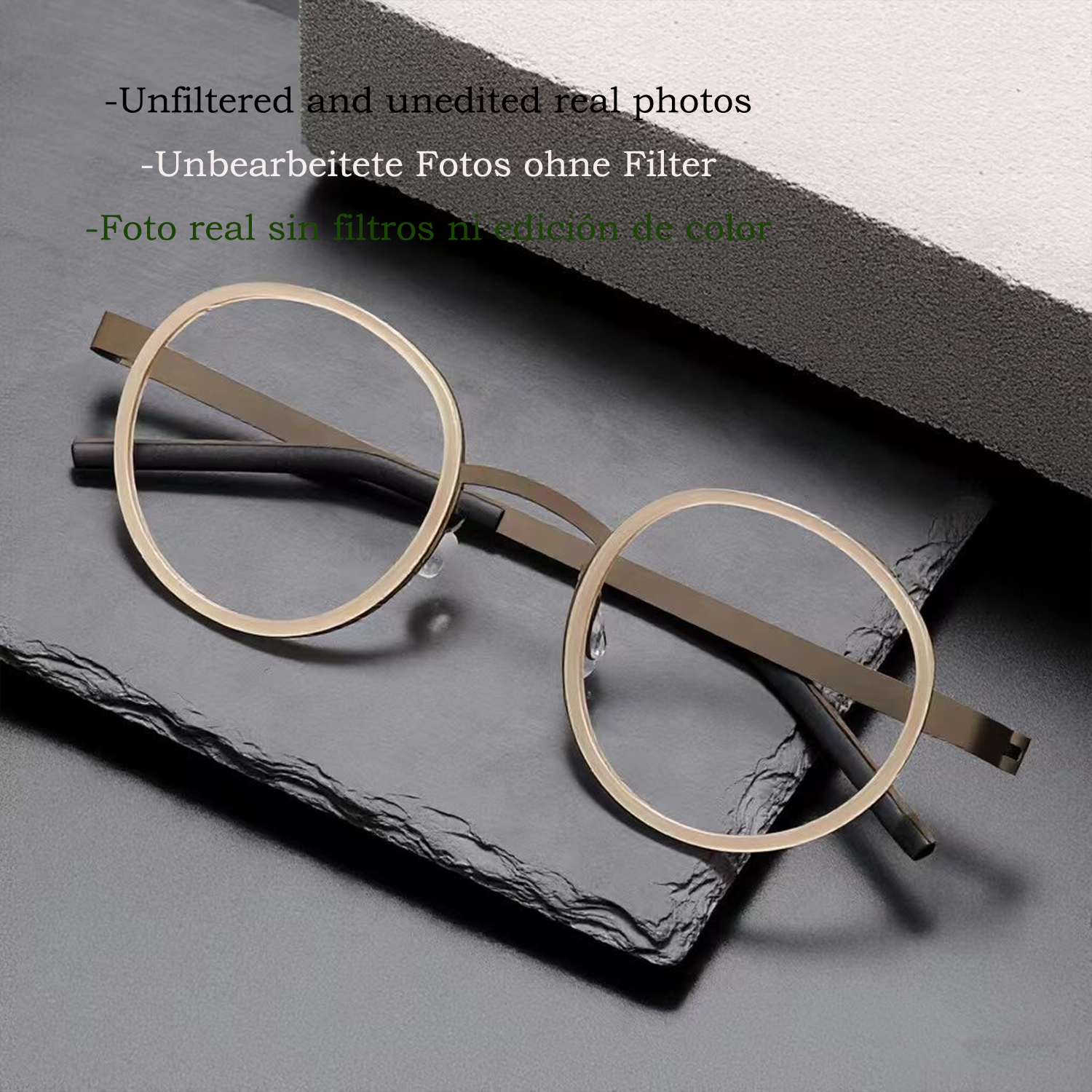 vintage titanio puro eye glasses